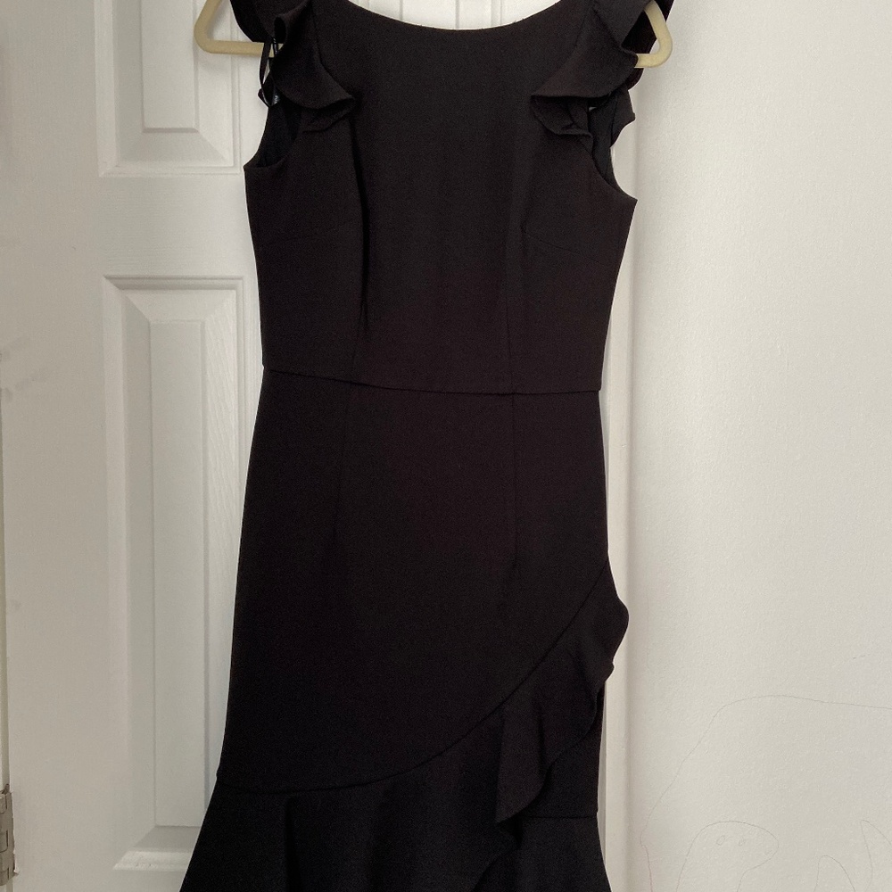 Black ruffle dress